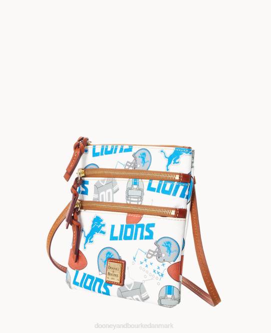 Dooney & Bourke nfl n s tredobbelt lynlås crossbody JV0J1946 poser løver