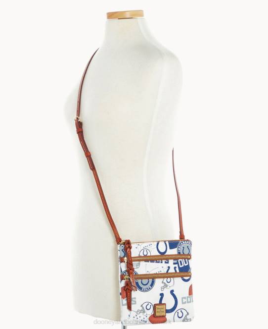 Dooney & Bourke nfl n s tredobbelt lynlås crossbody JV0J1973 poser hingsteføl