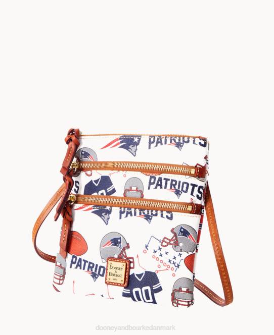 Dooney & Bourke nfl n s tredobbelt lynlås crossbody JV0J1975 poser patrioter