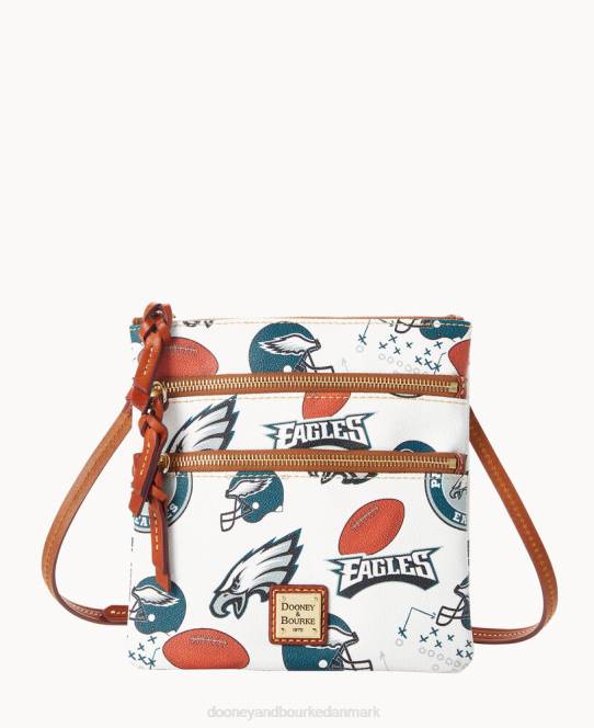 Dooney & Bourke nfl n s tredobbelt lynlås crossbody JV0J2012 poser ørne