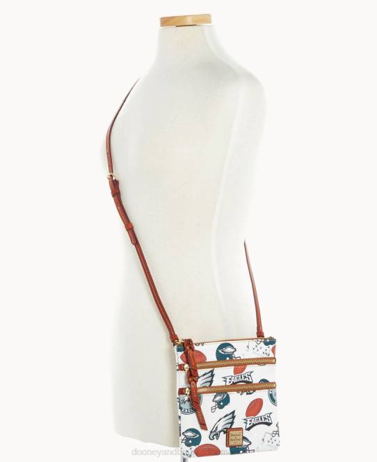 Dooney & Bourke nfl n s tredobbelt lynlås crossbody JV0J2012 poser ørne