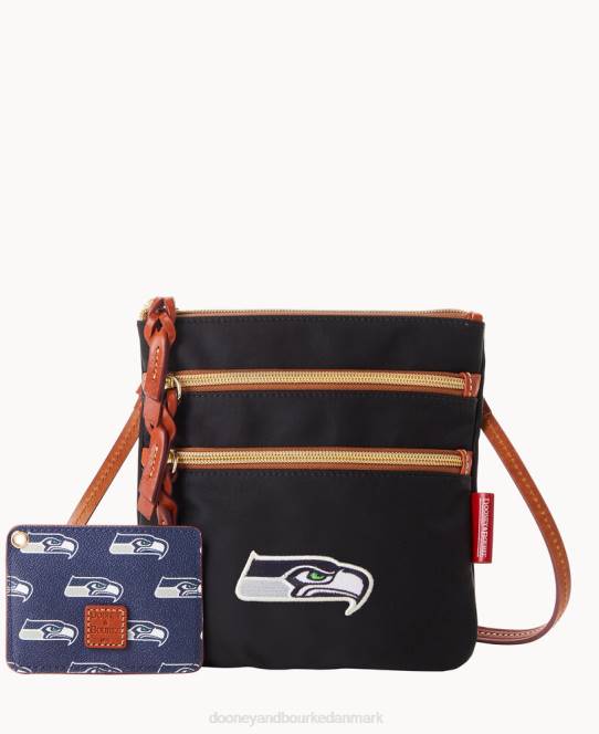Dooney & Bourke nfl n s tredobbelt lynlås w id holder JV0J1989 poser havhøge