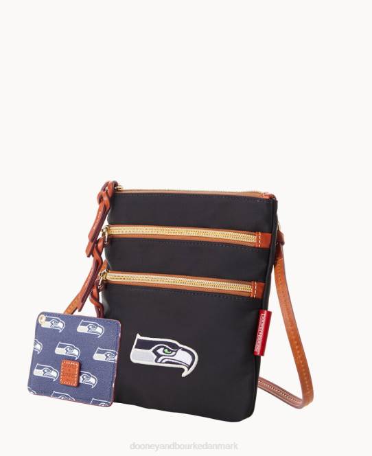 Dooney & Bourke nfl n s tredobbelt lynlås w id holder JV0J1989 poser havhøge