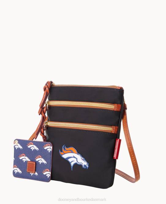 Dooney & Bourke nfl n s tredobbelt lynlås w id holder JV0J1997 poser broncos