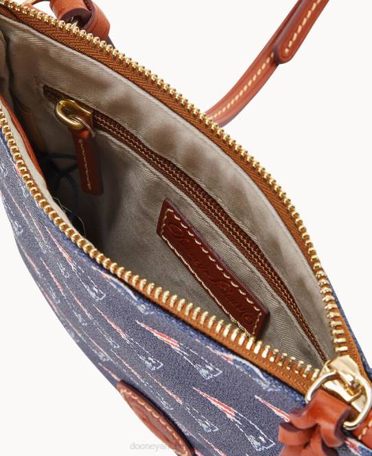Dooney & Bourke nfl nord syd top zip crossbody JV0J2724 poser patrioter