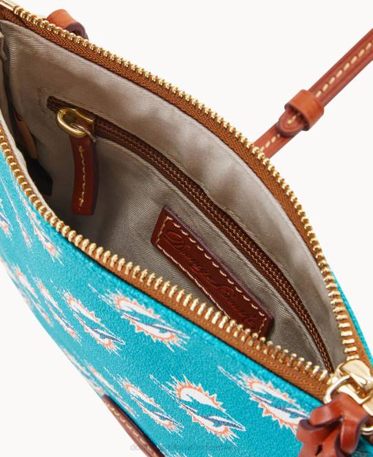 Dooney & Bourke nfl nord syd top zip crossbody JV0J2729 poser delfiner