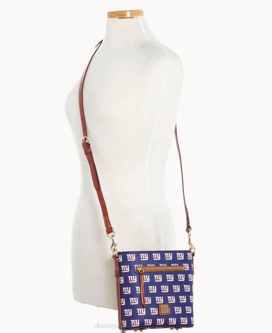 Dooney & Bourke nfl ny lille crossbody med lynlås JV0J1738 poser kæmper