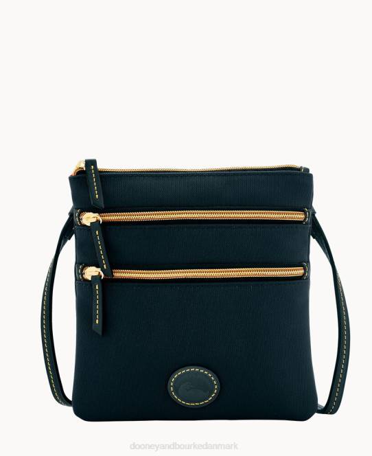 Dooney & Bourke nylon nord syd tredobbelt lynlås JV0J2416 poser sort