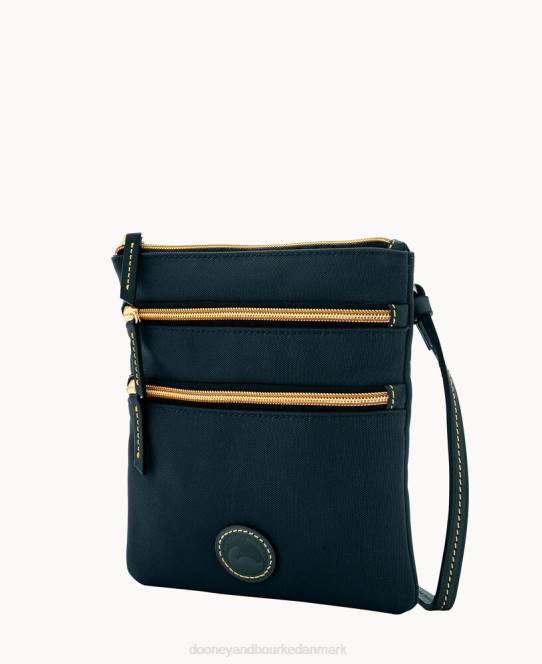 Dooney & Bourke nylon nord syd tredobbelt lynlås JV0J2416 poser sort