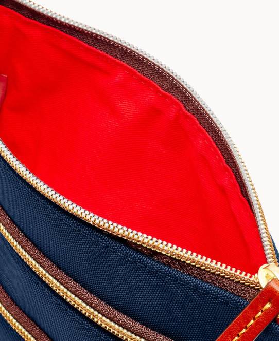 Dooney & Bourke nylon nord syd tredobbelt lynlås JV0J2417 poser flåde