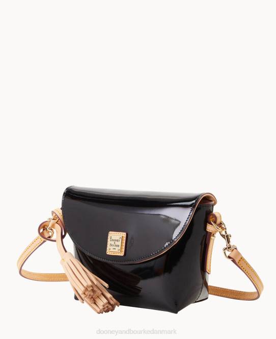 Dooney & Bourke patent crossbody sadeltaske JV0J2371 poser sort