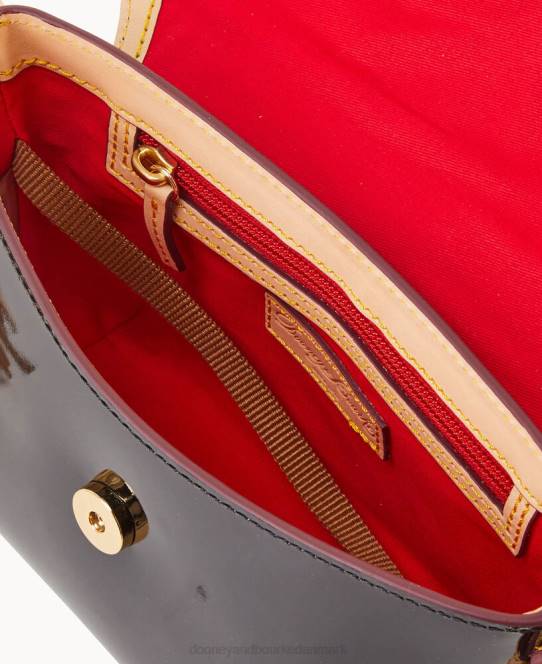 Dooney & Bourke patent crossbody sadeltaske JV0J2371 poser sort