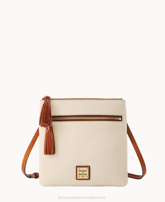 Dooney & Bourke pebble grain dobbelt lynlås kvast crossbody JV0J2340 poser knogle