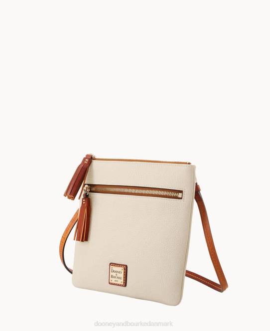 Dooney & Bourke pebble grain dobbelt lynlås kvast crossbody JV0J2340 poser knogle