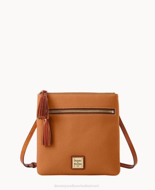 Dooney & Bourke pebble grain dobbelt lynlås kvast crossbody JV0J2345 poser sand