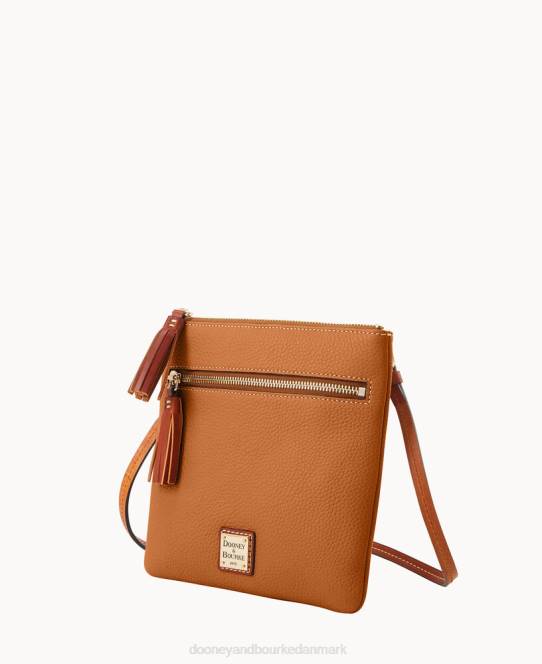 Dooney & Bourke pebble grain dobbelt lynlås kvast crossbody JV0J2345 poser sand