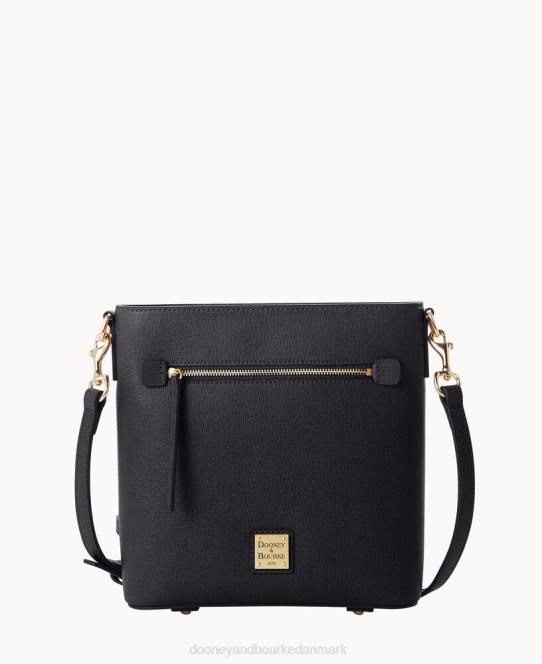Dooney & Bourke saffiano crossbody med lynlås JV0J2023 poser sort