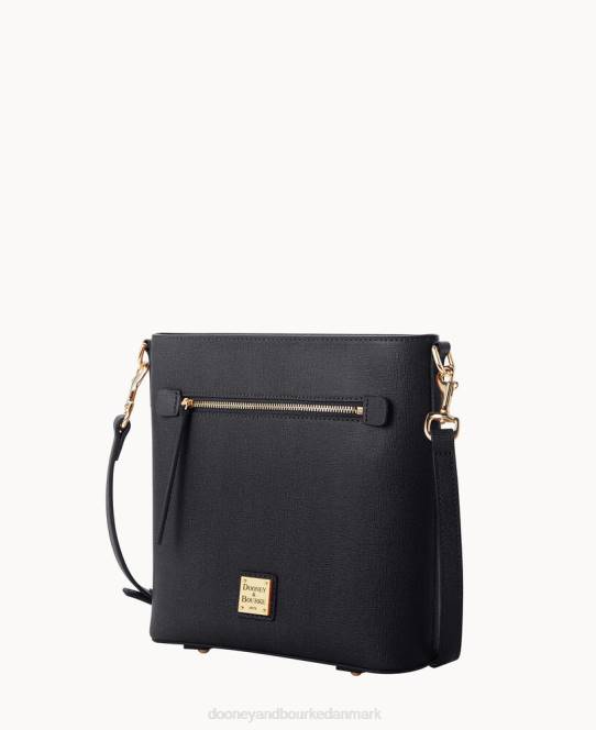 Dooney & Bourke saffiano crossbody med lynlås JV0J2023 poser sort