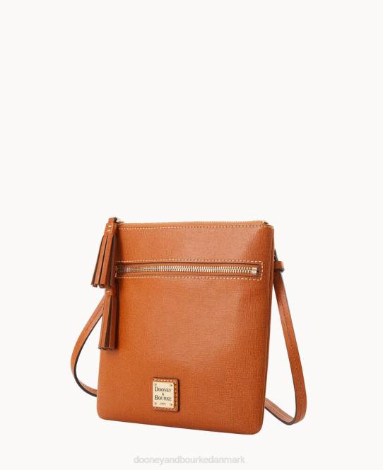 Dooney & Bourke saffiano dobbelt lynlås kvast crossbody JV0J2495 poser naturlig