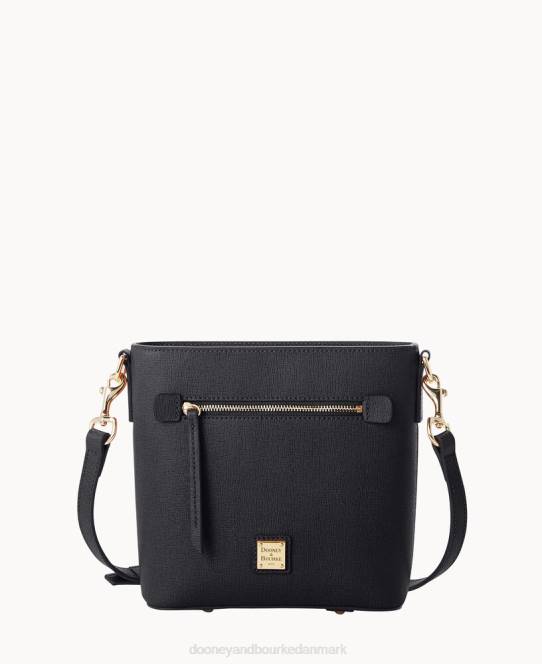 Dooney & Bourke saffiano lille crossbody med lynlås JV0J1600 poser sort