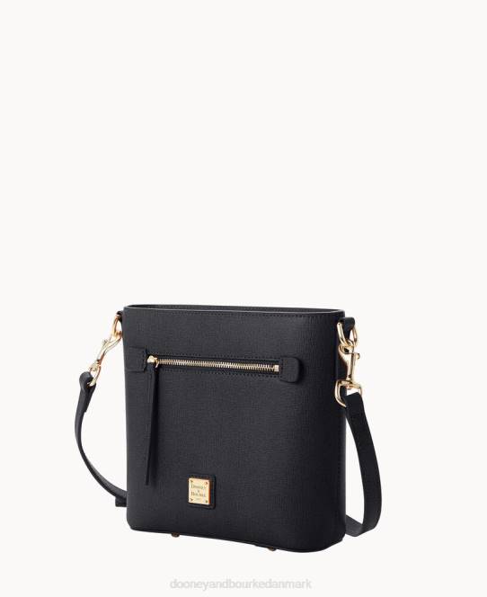 Dooney & Bourke saffiano lille crossbody med lynlås JV0J1600 poser sort