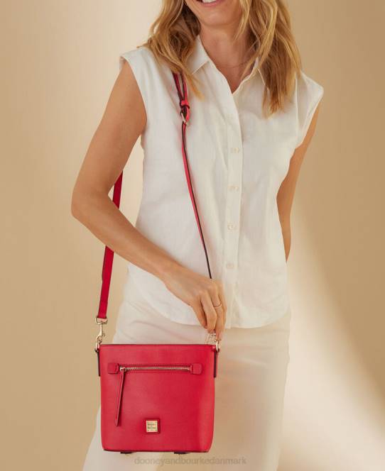 Dooney & Bourke saffiano lille crossbody med lynlås JV0J1603 poser tyggegummi