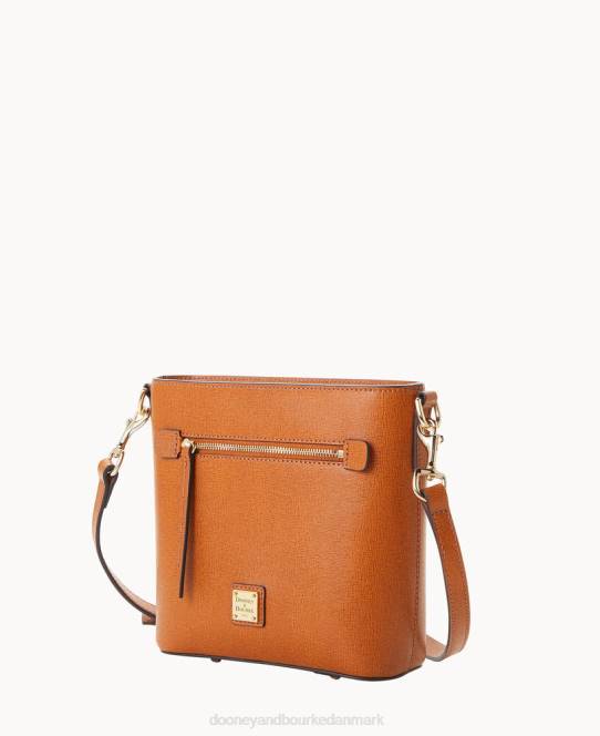 Dooney & Bourke saffiano lille crossbody med lynlås JV0J1605 poser naturlig