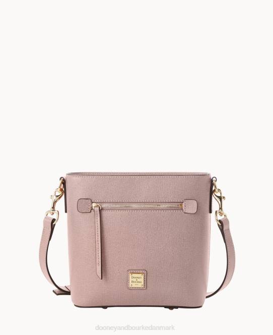 Dooney & Bourke saffiano lille crossbody med lynlås JV0J1612 poser østers