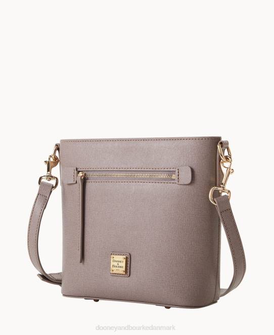 Dooney & Bourke saffiano lille crossbody med lynlås JV0J1613 poser taupe