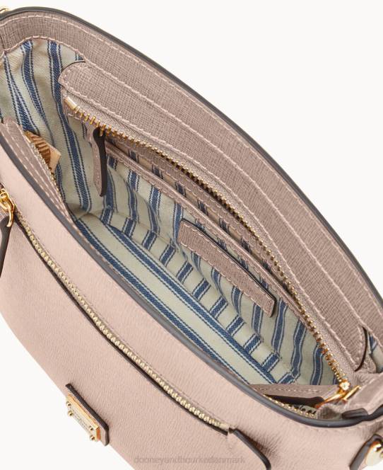 Dooney & Bourke saffiano lille crossbody med lynlås JV0J1614 poser rødme