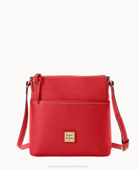 Dooney & Bourke saffiano lille hverdags crossbody JV0J2818 poser tomat