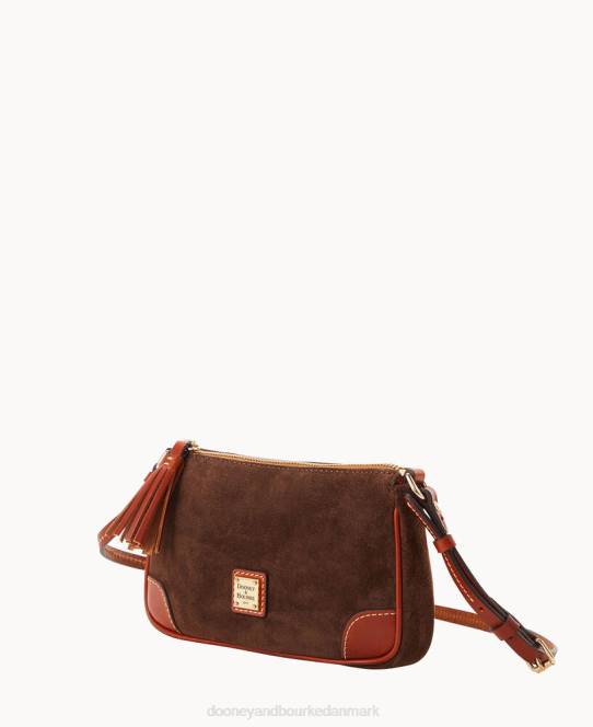 Dooney & Bourke slank crossbody i ruskind JV0J2553 poser brun tmoro