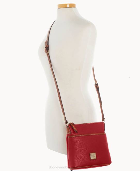 Dooney & Bourke småsten korn lille hverdag crossbody JV0J2585 poser rød