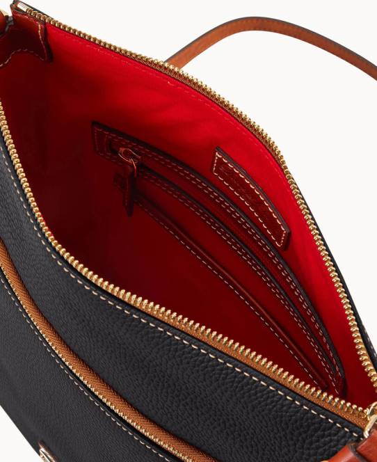 Dooney & Bourke småsten korn stor kvast crossbody JV0J2539 poser sort