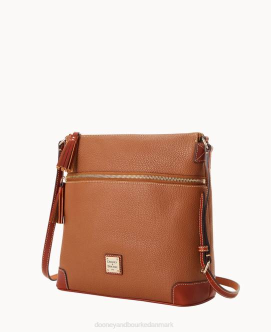 Dooney & Bourke småsten korn stor kvast crossbody JV0J2540 poser karamel