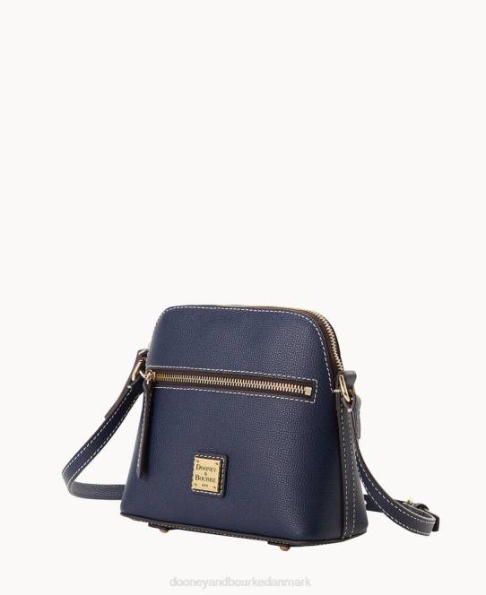 Dooney & Bourke sorrento lynlås kuppel crossbody JV0J2573 poser midnatsblå