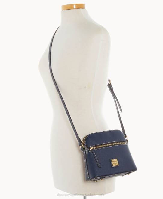 Dooney & Bourke sorrento lynlås kuppel crossbody JV0J2573 poser midnatsblå