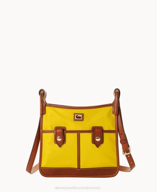 Dooney & Bourke wayfarer dobbeltlomme crossbody JV0J2154 poser gul