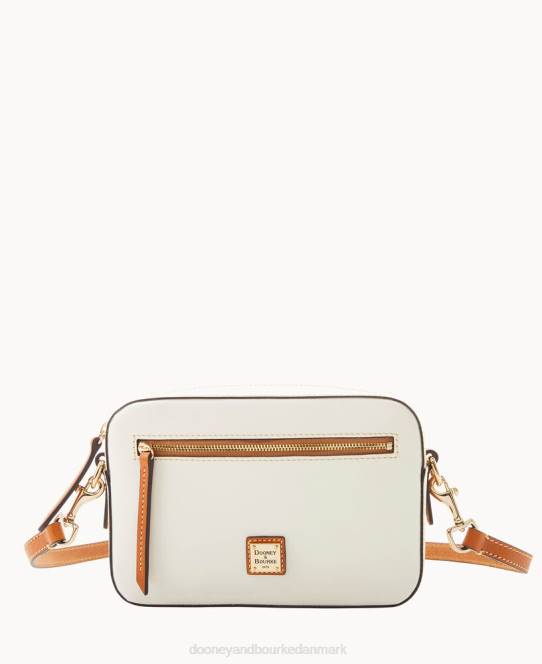 Dooney & Bourke wexford læder kamera lynlås crossbody JV0J2448 poser hvid