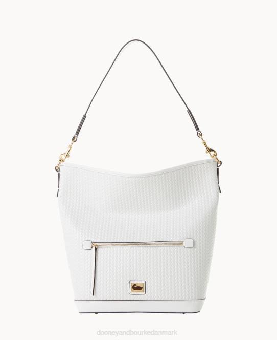 Dooney & Bourke camden vævet hobo JV0J3706 poser hvid