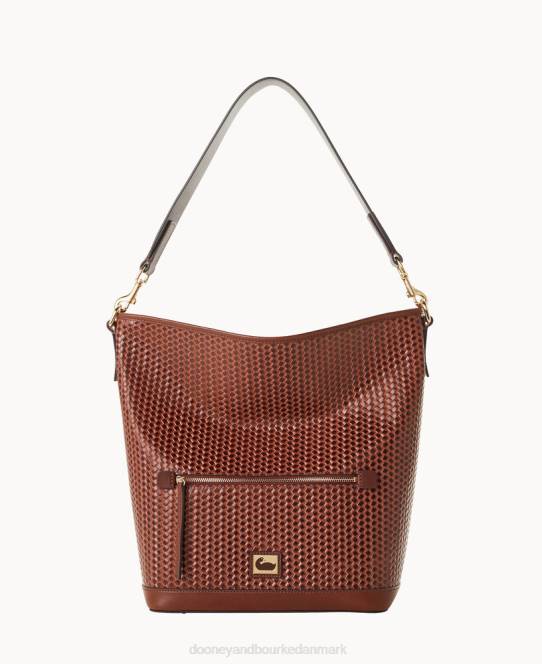 Dooney & Bourke camden vævet hobo JV0J3707 poser kastanje