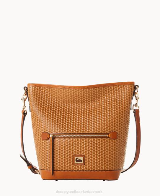 Dooney & Bourke camden vævet lille hobo crossbody JV0J2440 poser kamel