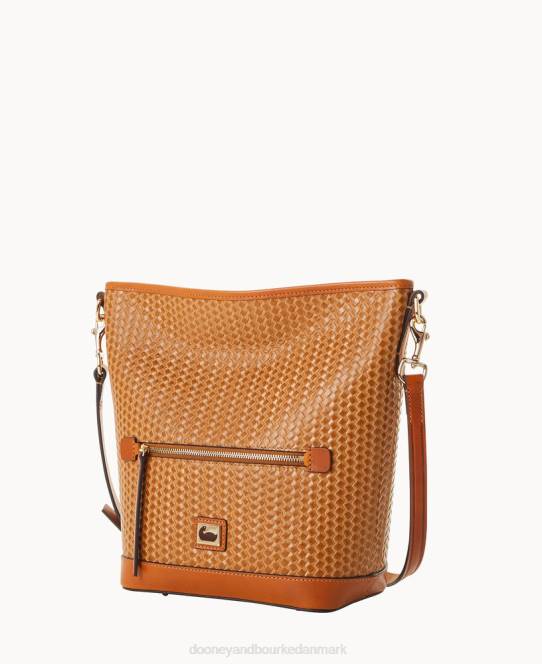 Dooney & Bourke camden vævet lille hobo crossbody JV0J2440 poser kamel