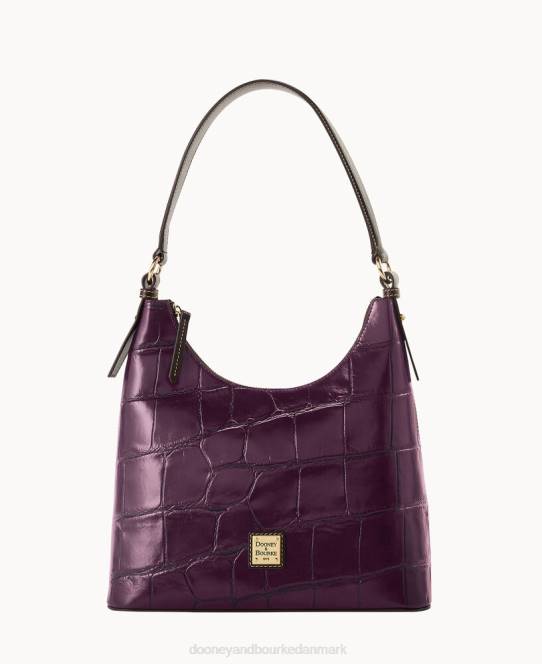 Dooney & Bourke denison hobo JV0J3871 poser blomme vin