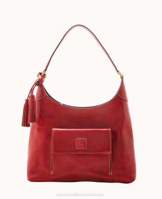 Dooney & Bourke florentinsk lille hobo JV0J3688 poser rød