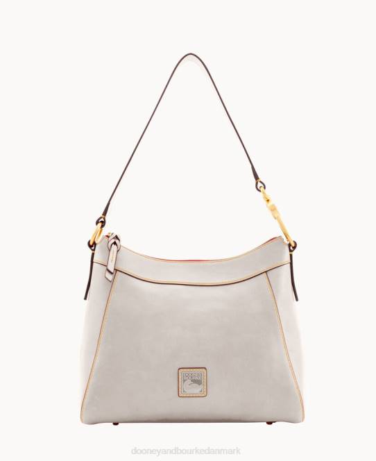 Dooney & Bourke florentinsk stor cassidy hobo JV0J2893 poser ecru