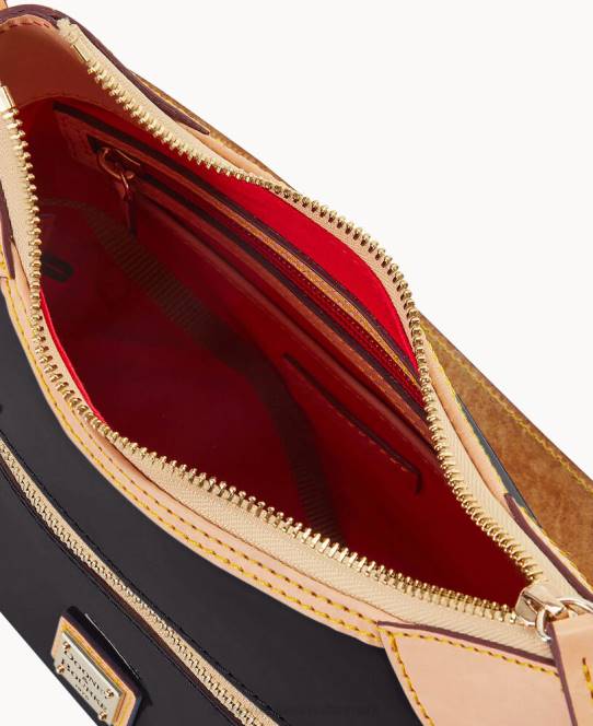 Dooney & Bourke patent lille hobo JV0J3596 poser sort