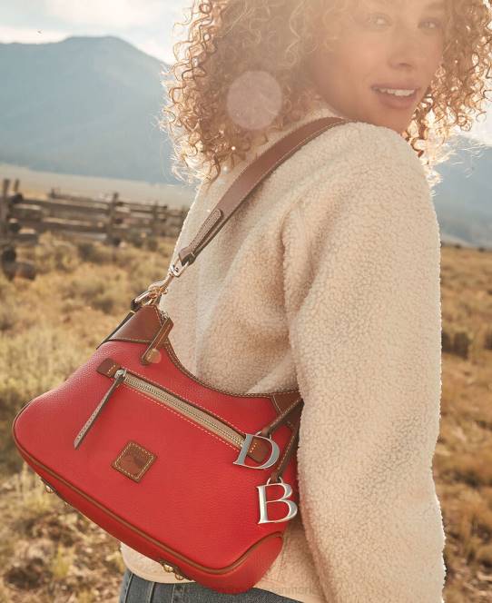 Dooney & Bourke småsten korn hobo JV0J2935 poser blomme vin