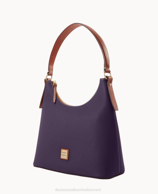 Dooney & Bourke småsten korn hobo JV0J3031 poser blomme vin