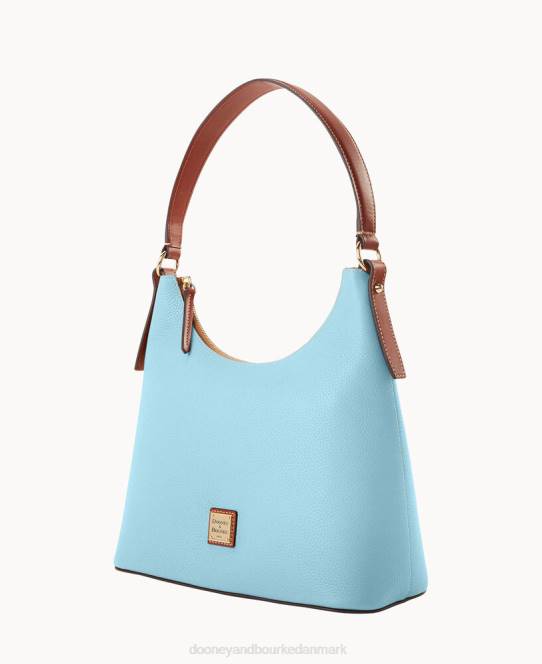 Dooney & Bourke småsten korn hobo JV0J3033 poser caribisk blå